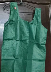 Green Mirror Work Kurti Set