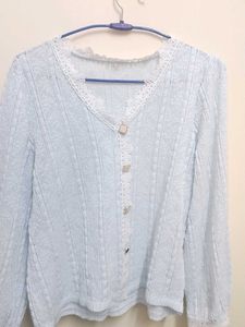 Vintage Blue Lace Cardigan