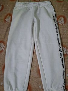 White Sweatpants with Side Detail