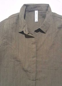 Olive Green Long Sleeve Blouse