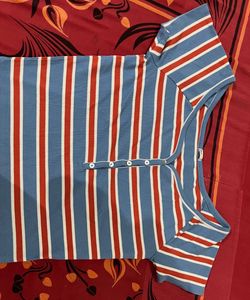 Striped Button-Up Top