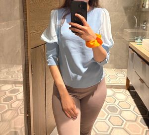 Chic Light Blue Blouse