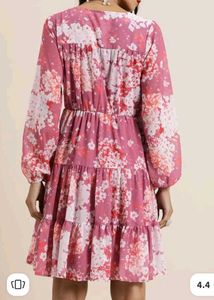 Floral Print Tiered Mini Dress