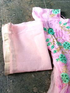 Pink Embroidered Anarkali Suit
