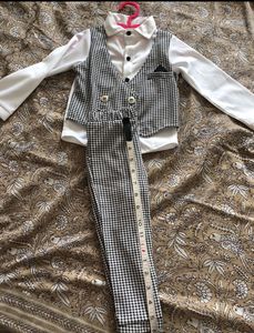 Infant Party Wear Set With Attached Waistcoat