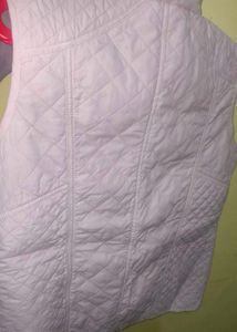 Beige Quilted Sleeveless Vest
