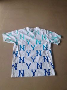 White Shirt  For Men With Overall Design