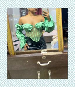 Green Corset Top