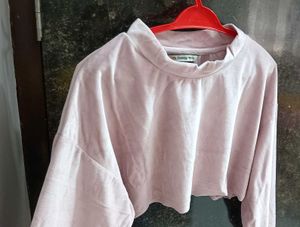 Pink Crop Hoodie