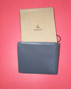 VERBOSE Mens Stylish Gray Leather Wallet