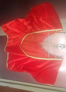 Women Stiched Velvet Blouse Heavy Work Red Cherry