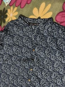 Paisley Print Button-Down Shirt