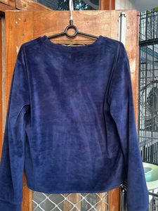 Navy Blue Velvet top