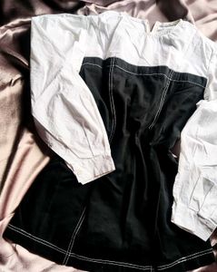 Two-Tone Mini Dress