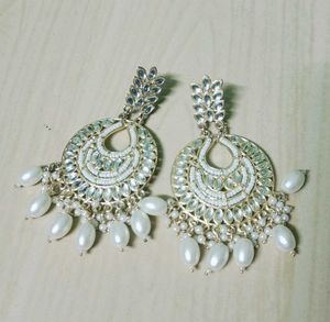 Pearl Drop Chandbali Earrings