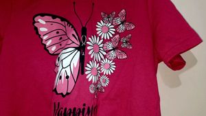 COMBO blue (xl) and pink t shirt (l)