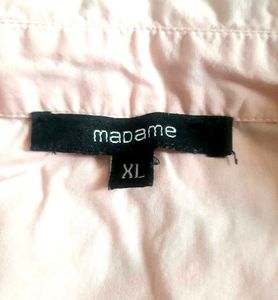 Original Madame Baby Pink Cotton Shirt With Pearls