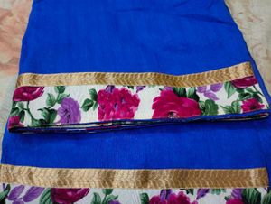 Blue Colour Saree With Blouse 💙💫