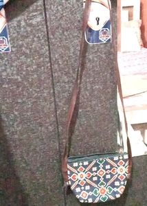 Ikkat Print Sling Bag