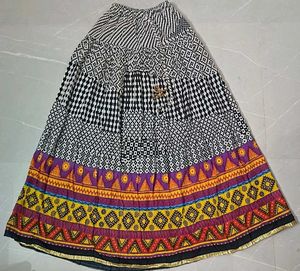 Patterned Maxi Skirt