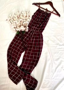 Burgundy Jumpsuit