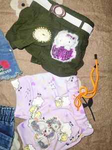 Set Of 4 Baby Shorts