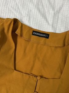 Mustard Crop Top