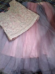 Girls Lavender &amp; Pink Party Dress