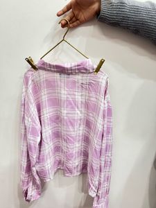 Pink Plaid Button-Down Shirt