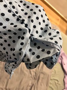 Polka Dot Sky Blue Skirt