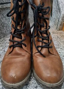 Brown Lace Up Boots