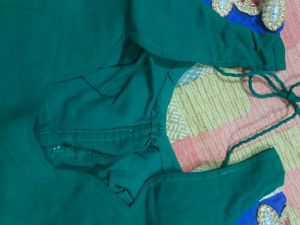 Elegant Rad Embroidered Saree