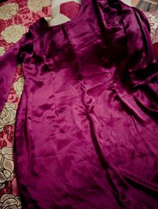 Purple Embroidered Dress