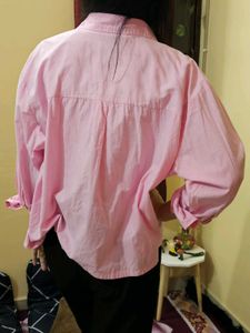 Pink Button-Up Shirt (New and very good condition)