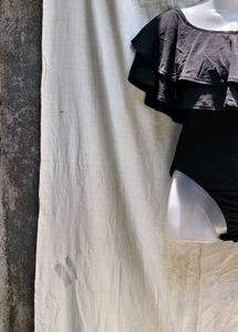 I. Black Ruffle Bodysuit