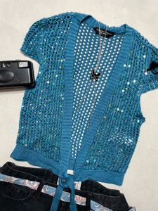 ibiza y2k sequins shrug