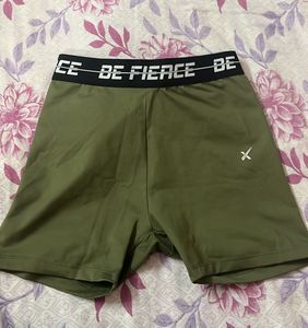 Olive Green Active Shorts