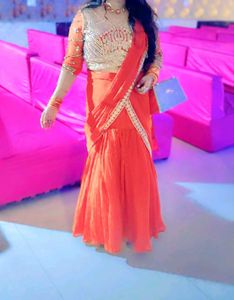 Mermaid Style Heavy Lehanga Type Dress Saree
