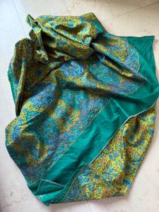 Kantha Stitched Green Saree