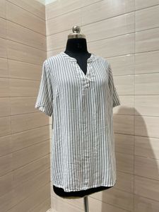 H&amp;M Striped Line Soft Tunic Top
