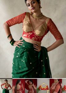 Suta bombay Tulip gold mines blouse