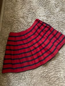 Red and black A line mini Skirt