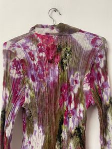 Floral Print Pleated Shirt💚