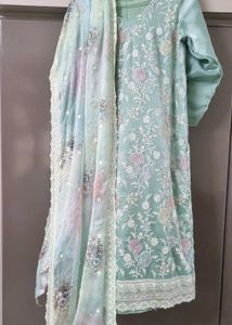 Elegant Embroidered Pakistani Suit