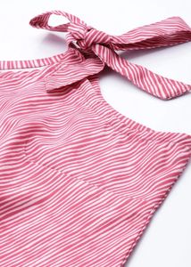 Pink Kurti with Shoulder Bows