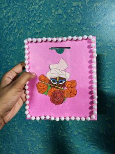 Govardhan Mharaj Photo With Bead Bag