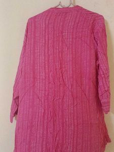 Pink Striped Tunic Top