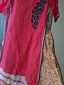Pink Embellished Kurti