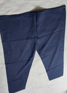 Women Blue Cotton Striped Printed Kurta Set