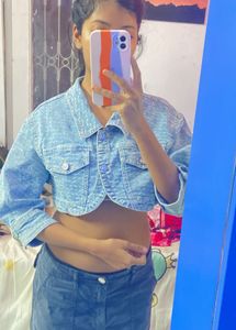 Denim Cropped Jacket
